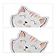 Relaxdays Kühlpads Kinder, 4er Set, Kalt Warm Kompresse, Katze, H x B: 10 x 11 cm, Kühlkissen Gel, Kühlpack, transparent