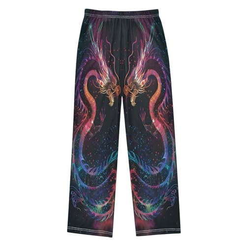 Pajama Pants Galaxy Dragon Long Sleep Pants Lounge Bottoms2