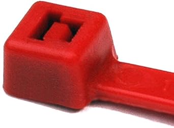 Hellermann Tyton North America T18R2HALC2 High Temp Cable Tie, 4" Long, 14 lb. Tensile Strength, Pahl, Red, 0.1" Width, 4" Length Pack of 100