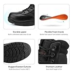 NORTIV 8 Men's Military Tactical Work Boots Side Zipper Leather Motorcycle Combat Boots Trooper(6-8 Inches) - Image 5