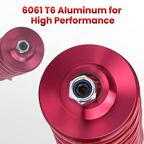 Maxpeedingrods Coilovers Adjustable Height For Vw Golf Iv/New Beetle For Seat Leon 1996-2010, Spring Shock Absorber Suspension Coil Struts, Amortiguador With Twin-Tube Structure Red #TOP4