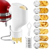 Accesorio para hacer pasta LETOMS para batidora de pie Kitchenaid, accesorio con prensa para pasta gourmet con 7 placas...