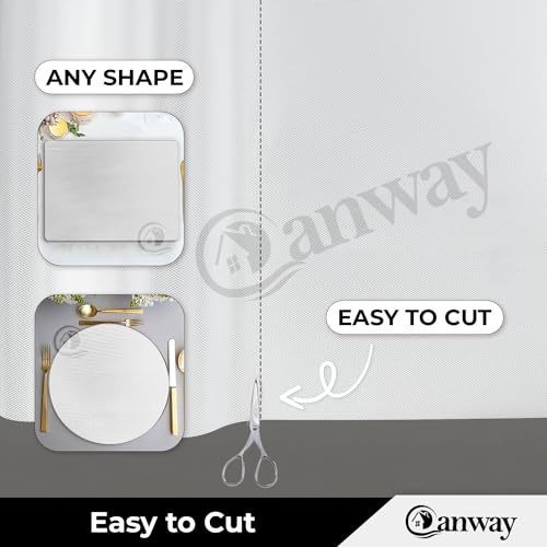 Image of CANWAY (45cm x 10M) Food Grade Non-Slip Drawer & Shelf Mat | Waterproof, Washable Shelf Liner for Kitchen Cabinets, Cupboards, Fridge & Bathroom Shelves | White