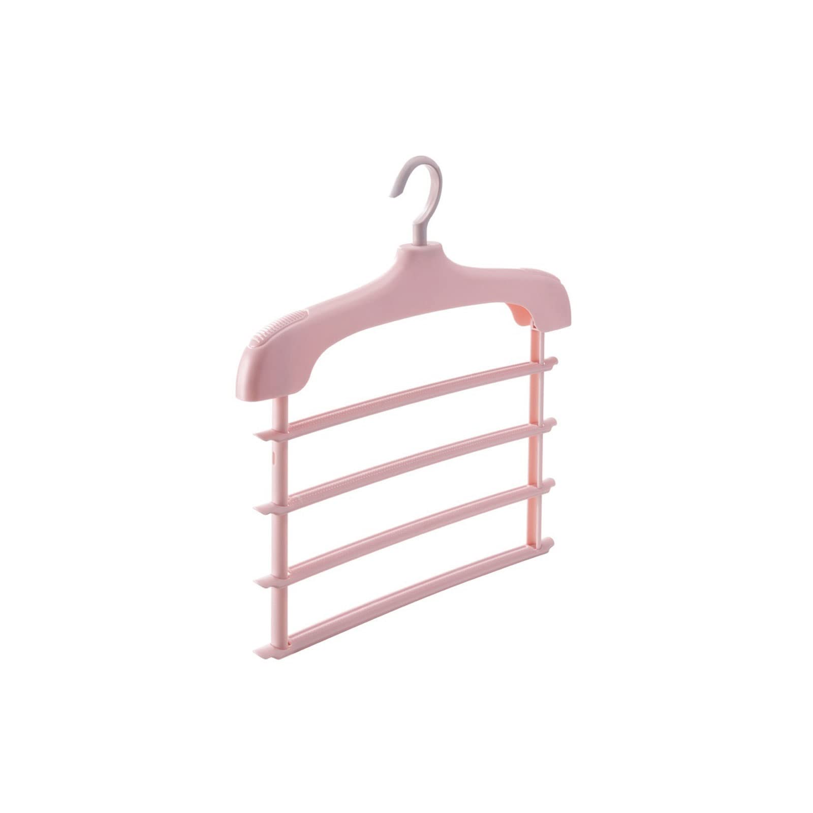 JINGYAN Standard Hangers Pants Hangers Closet Storage Organizer Non Slip Multi-Purpose Space Saving Hanger(Nordic Pink)