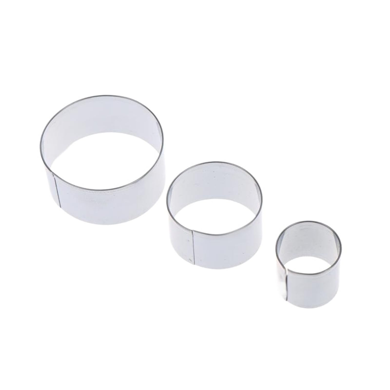 Emporte-pièces en forme de cœur et de fleurs, 3 tailles, moules à Fondant en acier inoxydable, ensemble d'outils de décoration de biscuits multi-formes(Round)