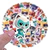 50PCS Super Kitties Stickers Pack Manga Character Sticker for Water Bottle Laptop Skateboard Journal, Waterproof Vinyl Cool Anime Decals for Teens Adults Party Supplies #3