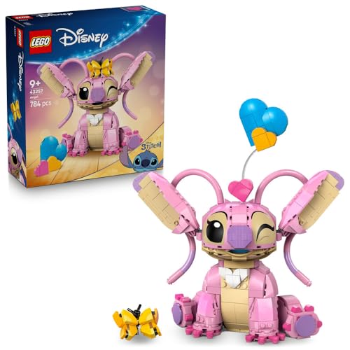 LEGO | Disney Angel - Lilo & Stitch Building Toy - Brick Built Display Figure with 3 Heart Balloons & a Butterfly - Gift for 9+ Year Old Girls Boys and Adult Fans - 43257