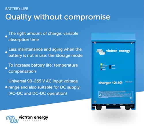Victron Energy 12-Volt 50 amp Microprocessor Battery Charger - Thumbnail 4