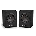 Electrohome Huntley Powered Bookshelf Speakers with Built-in Amplifier and 3" Drivers for Turntable, TV, PC and Wireless Music Streaming Featuring Bluetooth 5, RCA and Aux (EB10B)