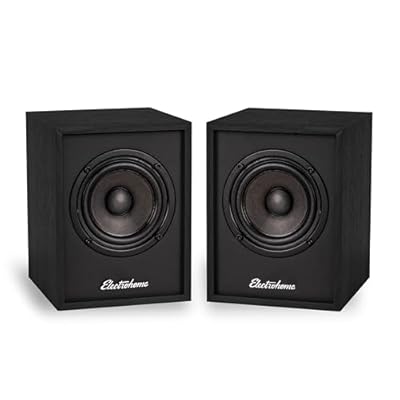 Electrohome Huntley Powered Bookshelf Speakers with Built-in Amplifier and 3" Drivers for Turntable, TV, PC and Wireless Music Streaming Featuring Bluetooth 5, RCA and Aux (EB10B)