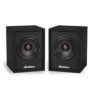 Electrohome Huntley Powered Bookshelf Speakers with Built-in Amplifier and 3″ Drivers for Turntable, TV, PC and Wireless Music Streaming Featuring Bluetooth 5, RCA and Aux (EB10B)
