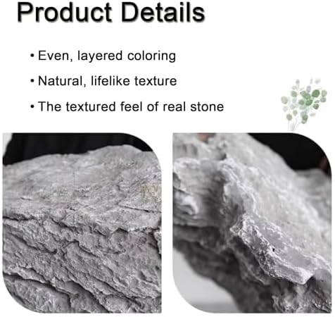 Realistic Artificial Rocks for Garden Landscaping - Large Faux Stone Cover for Outdoor & Indoor Decor (17.7"x11.8"x15.7") - Durable Decorative Stones