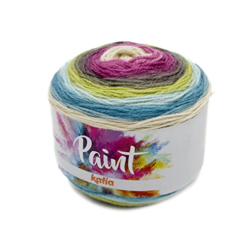 Lanas Katia Paint Ovillo de Color Fucsia Cod. 72