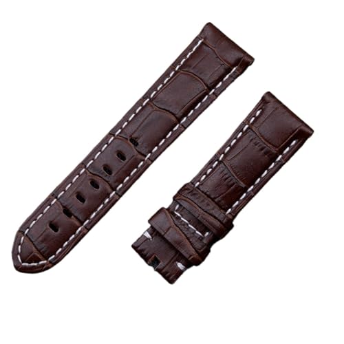 Bracelet montre en cuir de veau véritable style bambou 22mm 24mm 26mm