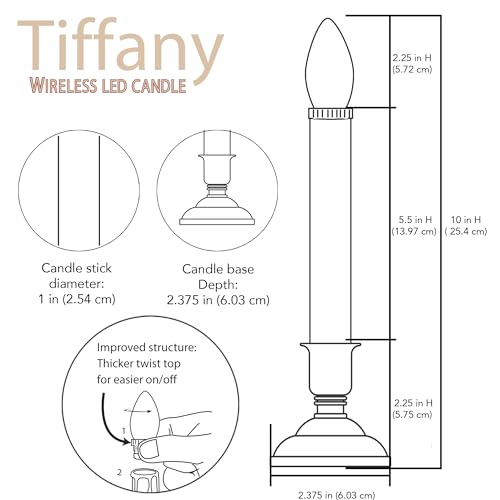 Image of Brite Star Tiffany Twice AS Brite Candle, 1 Count, White