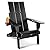 POWERWOOD Modern Oversized Adirondack Chair: Easy Assembly HDPE All-Weather Adirondack Chairs with High Backrest & Cup Holder - Wooden Textured Patio Chair for Lawn Garden Deck Backyard Fire Pit