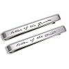 Melix Home Father of The Groom Father of The Bride Gifts Tie Clip Wedding Tie Clip Set Stainless Steel Tie Bar Wedding Party Day Present for Man