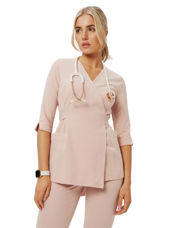 Damen-Kasack Rosalie für den Arzt- und Pflegebereich - Schlupfkasack modern & bequem mit verstellbarem Gürtel - Medizinische Berufsbekleidung