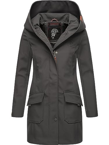 MARIKOO Damen Übergangsjacke Softshellmantel wasserdicht atmungsaktiv mit...