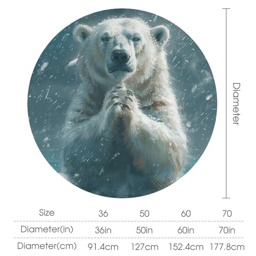 Nappe de table ronde lavable en machine 152 cm imperméable huile