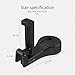 OCUBE Car Hooks Car Seat Back Hooks with Phone Holder, (2 Pack) Universal Vehicle Car Headrest Hooks Hanger with Lock and Phone Bracket for Holding Phones and Hanging Bag, Purse, Cloth, Grocery-Black