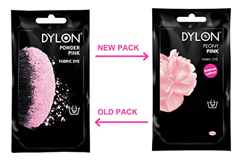 Dylon Hand Fabric Tie Dye Used Worldwide By Best Designers, Multi-Purpose, Suitable For Small Natural Fabrics, Permanent And Easy To Apply, Color: Powder Pink, Size: 1.76 Oz (50 Grams) #TOP2