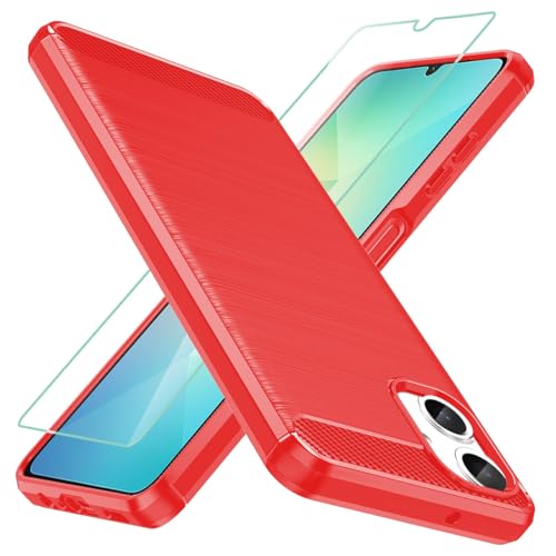 Coque Samsung Galaxy A06 Osophter rouge en TPU souple avec protection écran