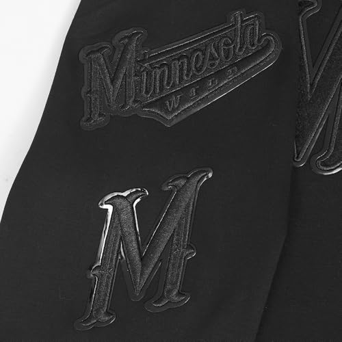 Pro Standard Mens NHL Minnesota Wild Classic Triple Black Pull Over Hoodie Triple Black L by Pro Standard - Used condition - Image 2