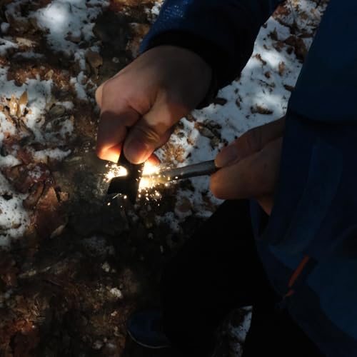 Image of Fire Starter Survival Kit - 4 Ferro Rods (4 inch, 3.2 inch, 2x2.4 inch), 2 Strikers, 2 Tinder Wicks (13 inch Each), and 2 Paracords (40 inch Each)