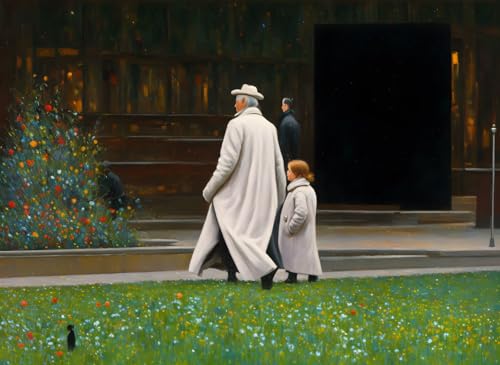 Man in the Long Black Coat poster sur toile sans cadre 58x90 cm SERENDIPITP decoration