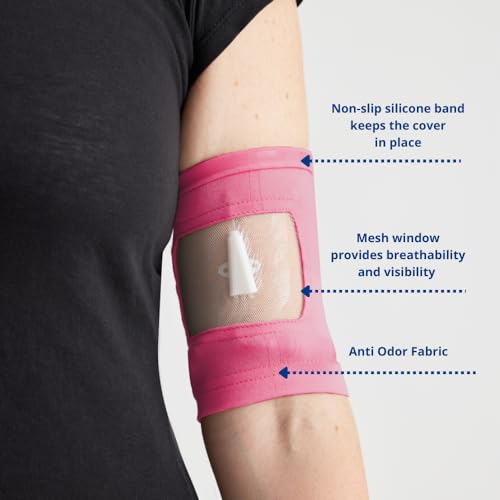 Image of Care+Wear - PICC Line Cover (Baby, Fuchsia) - Secure Slip-Resistant Design - Anti-Odor Hypoallergenic Material - Easy Monitoring Window - Machine Washable Durability