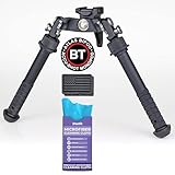 Atlas Bipod BT65 Cal Standard Two-Screw 1913 Rail Clamp Plus USA Flag Patch and Jestik Microfiber Cleaning Cloth