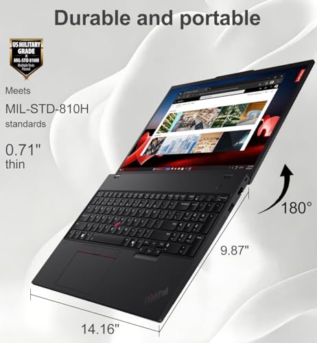Image of Lenovo ThinkPad T16 Gen 4 Business AI Laptop (16 inch FHD+, AMD Ryzen AI 7 PRO 350 (> Intel Ultra 7 255U), 64GB DDR5, 1TB SSD) Copilot+ PC, 2x Thunderbolt 4, Backlit, Fingerprint, IR Webcam, Win 11 Pro