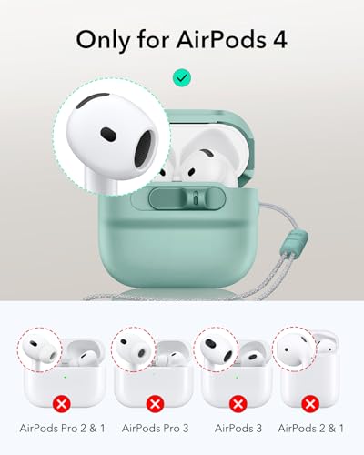 Image of ESR for AirPods 4 Case, Compatible with MagSafe, Pulse Series, Green