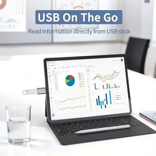 USB C to USB Adapter - Type C Thunderbolt 4 OTG Converter, USB Female to USB C Male Adapter High-Speed Data Transfer for MacBook Pro, iPad Pro 2020, Chromebook, Samsung Galaxy S20-S23 and More, 2 Pack by COO&KOO - Used condition - Image 7