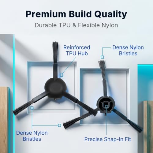Image of HASTHIP 2Pcs Side Brushes for Dreame L40 Ultra AE /L40s Ultra CE /L40s Ultra AE /L10s Ultra Gen 2 /L20 Ultra /X30 Ultra / L10s Pro Ultra Robot Vacuum Replacement Side Brushes for Cleaning Floors /Carpets