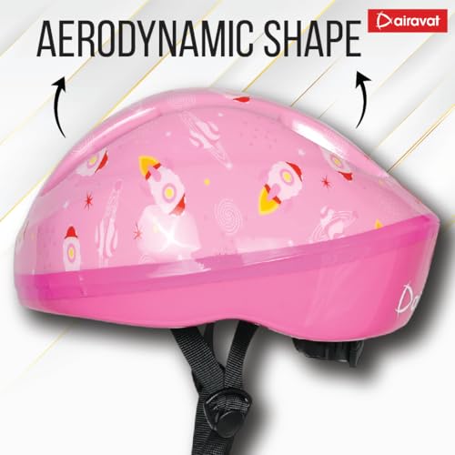 Image of Airavat 7511 Mini Rider Kids Cycling & Skating Helmet, Aerodynamic Shape, Size Adjustable with Quick Release Buckle (Pink)