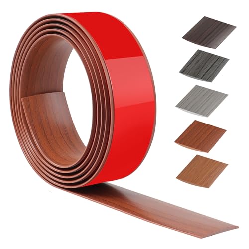 200 cm X 4 cm Tira divisoria de puerta de piso Autoadhesivo,PVC Tira de umbral Para Cocina,Sala De Estar O Bañ,Transición para Suelo Para Unir Huecos De Suelo O Baldosas(Grano De Madera De Nogal)