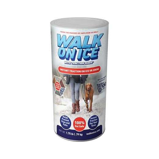 Traction Magic Walk on Ice for Snow & Ice,Instant Grip,No Slips or Falls on Sidewalks or Walkways,Free Your Car,Child & Pet Safe,Unique Mineral Blend for Traction,100% Salt & Chemical Free-1.75 Lb CAN