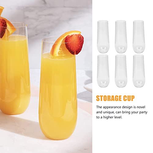 Cabilock Flautas, copos copo à prova de vazamento casamento pet champanhe prosecco flauta, copos bar
