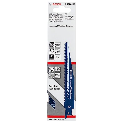 Hoja de sierra sable Bosch Professional S 957 CHM Endurance for VehicleRescue (para metal, 150 x 20 x 1,35 mm, accesorio de sierra sable)