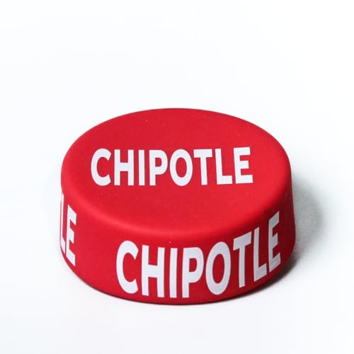 Culinary ID Bands FIFO Lid Wrap, Silicone Lid Cover Label for FIFO Bottles, Fits 12-32 oz, Chipotle Print, 360° View, Food Grade, Durable, 1 Count
