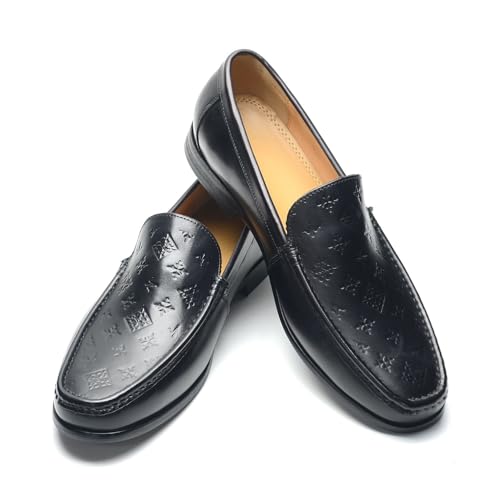 Men's Breathable Low Heel Slip-On Loafers Spring Business Casual Oxford Shoes British Style Genuine Leather Dress Footwear2