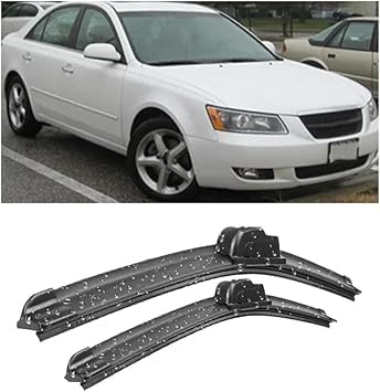 MadongJ Windshield Windscreen Wiper Blades for Hyundai Sonata EF NF 1998-2009 22in+19in, Replacement Blades All-Weather Performance Streak-Free Windshield Wipers
