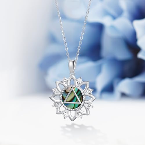 TYSO Sterling Silver Sobriety Necklace - AA Gifts for 1 Year Sober Women2