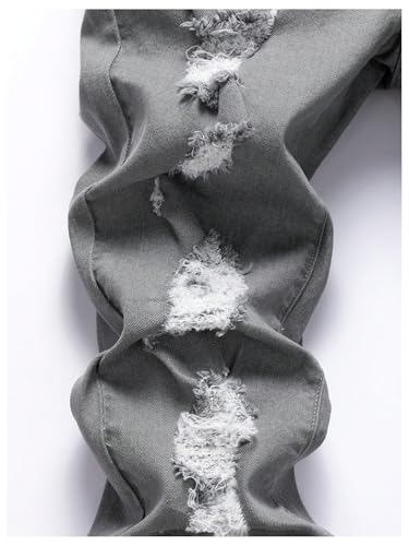 WDIRARA Boy's High Waisted Ripped Jeans Stretch Distressed Skinny Denim Pants4