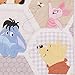 Disney Winnie The Pooh Hugs and Honeycombs Grey, White, and Tan Patchwork with Piglet, Tigger and Eeyore 3 Piece Crib Bedding Set - Comforter, 100% Cotton Fitted Crib Sheet, and Crib Skirt