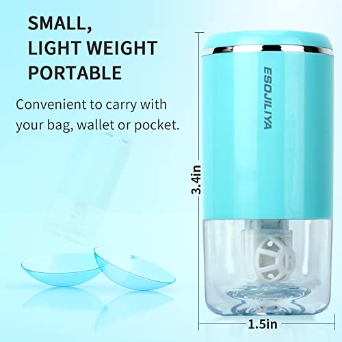 Contact Lens Cleaner Machine, Unibana Soft Contact Lenses Cleaners With Usb Charger, Automatic Vibration Contact Lens Cleaning Case For Traveling (Blue) #TOP2