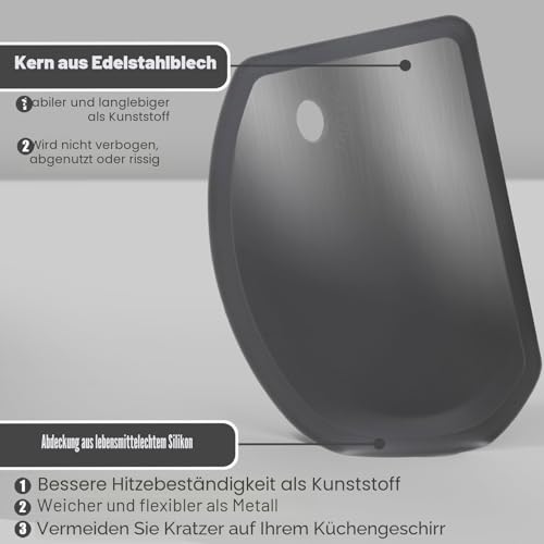 Foto von Lazymi Flexibel Silikon Teigschaber Groß Teigkarte Teigspachtel zum Backen