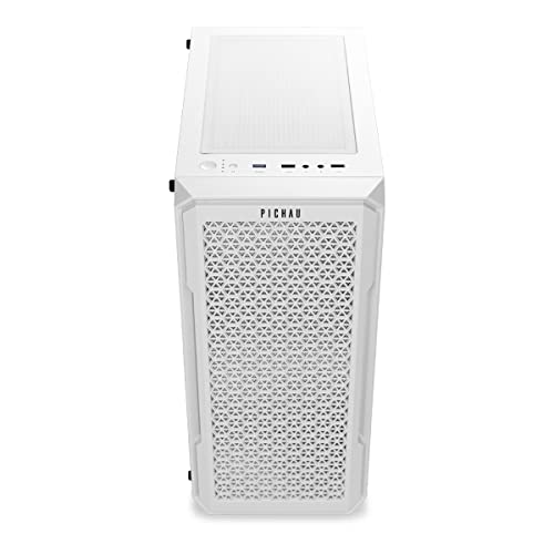 Gabinete Gamer Pichau Apus White, Mid-Tower, Lateral de Vidro Temperado, Com 3 Fans, Branco, PG-APS-